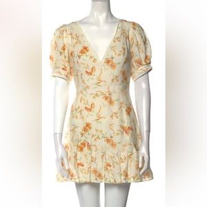 Love shack fancy yellow mini dress